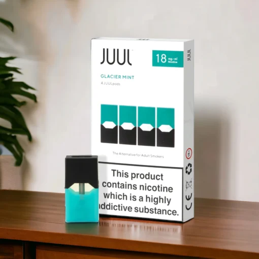 Juul – Glacier Mint E-Liquid Pods UK – 18 Mg 200 Puffs (4 Pcs)