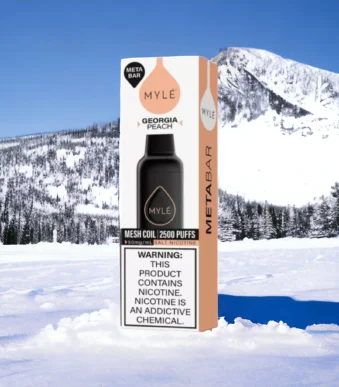 MYLE Meta Bar Georgia Peach 2500 puffs 50mg – Disposable Vape