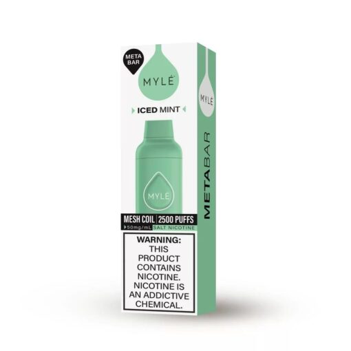 MYLE Meta Bar Ice Mint 2500 puffs 50mg – Disposable Vape