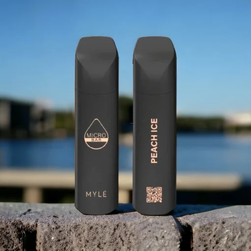 MYLÉ Micro Bar – Peach Ice Disposable Device 1500 Puffs – 2% Nicotine