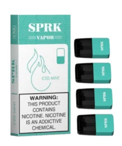 SPRK VAPOR Iced Mint Pod Pre filled Disposable (Pack of 4)