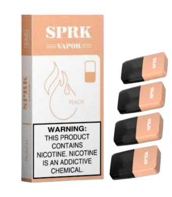 SPRK VAPOR Peach Pod Pre filled Disposable (Pack of 4)