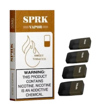 SPRK VAPOR Sweet Tobacco Pod Pre filled Disposable (Pack of 4)